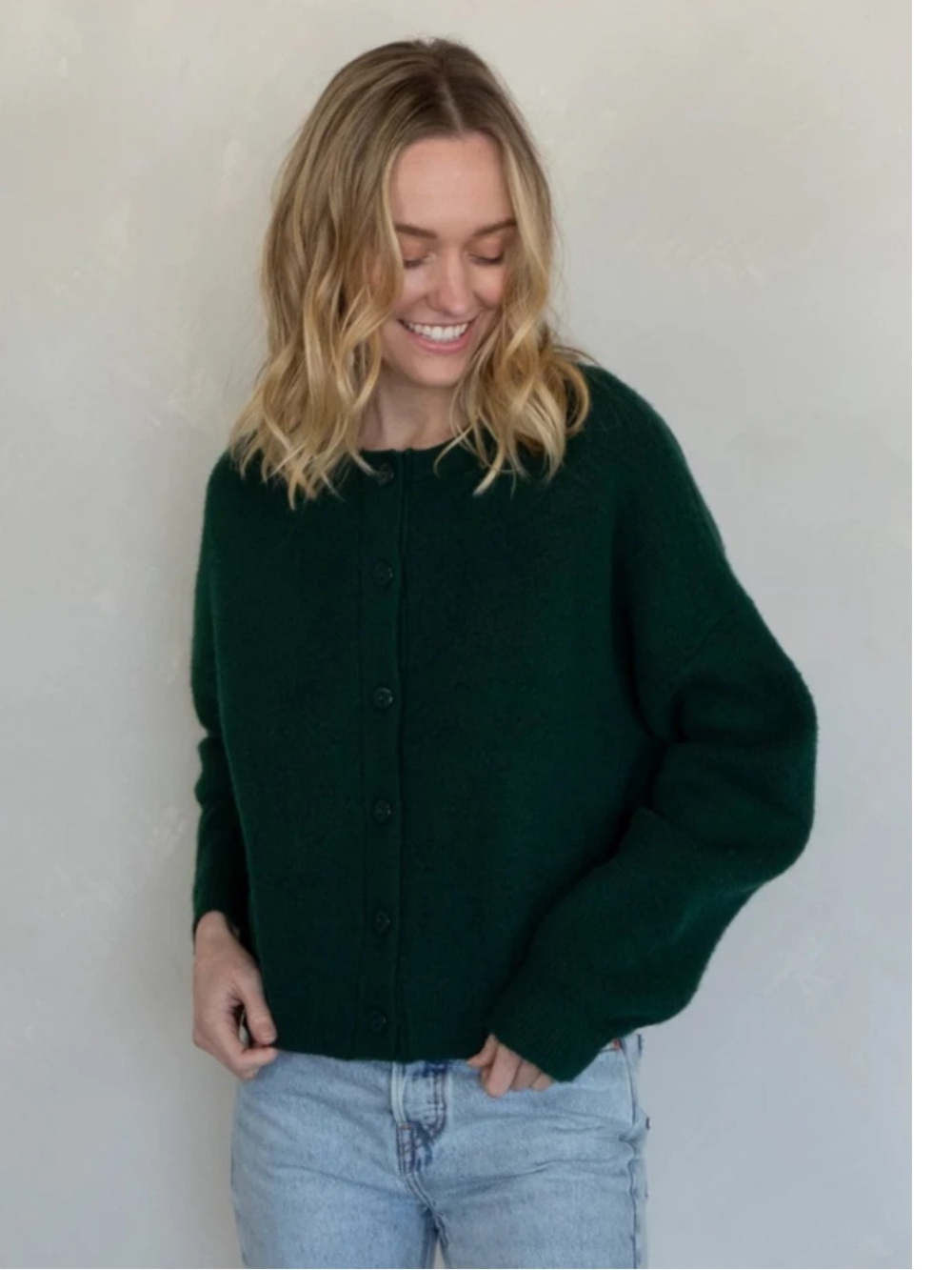 Things Between Alyssa cardigan in forest green size small